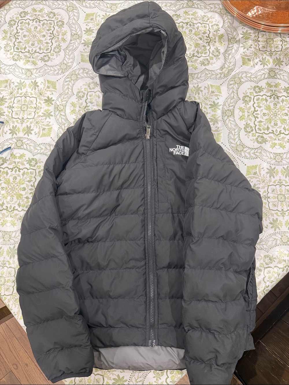 The North Face Kids Black Reversible Hooded Puffer Jacket